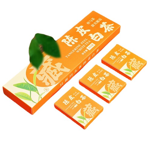 Chenpi Bai Tea Small Square Pieces Fuding Da Bai Tea Cake Shoumei New Century Chenpi Old Bai Tea Small Tea Cake Tea 150g