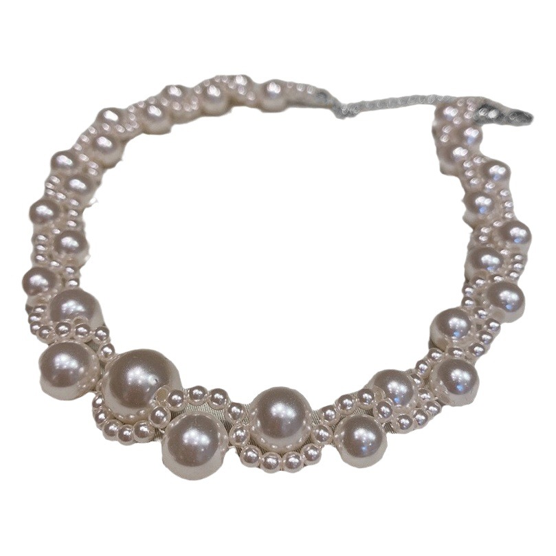Corea del Sur Dongdaemun collar de perlas de lujo moda al por mayor cadena de clavícula Internet celebridad personalidad simple es Collar para mujeres