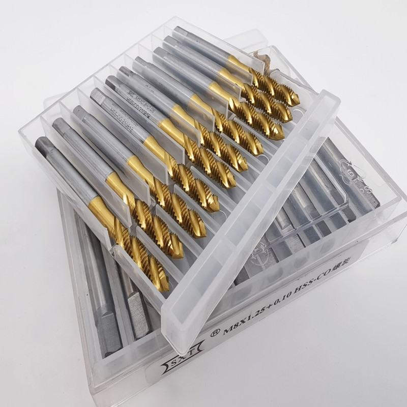 含钴镀钛加丝加大丝锥 螺旋丝锥先端丝攻m35高速钢+0.03+0.05+0.1