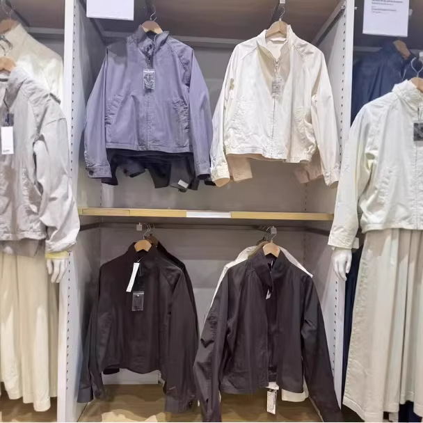 2026 Spring New Style Women's and Men's Stand-Up Collar Versatile Zipper Jacket Cotton Blend Casual Short Coat 484032 2026 Spring New Style Women's and Men's Stand-Up Collar Versatile Zipper Jacket Cotton Blend Casual Short Coat 484032