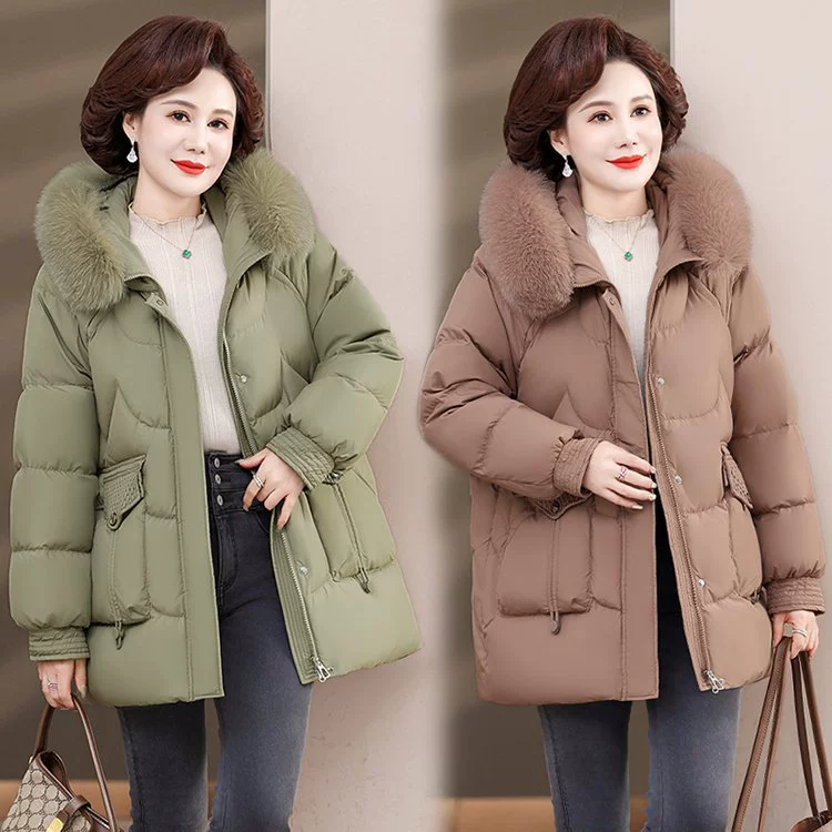 Мама зимняя хлопчатобумажная одежда женская средняя и длинная иностранная форма