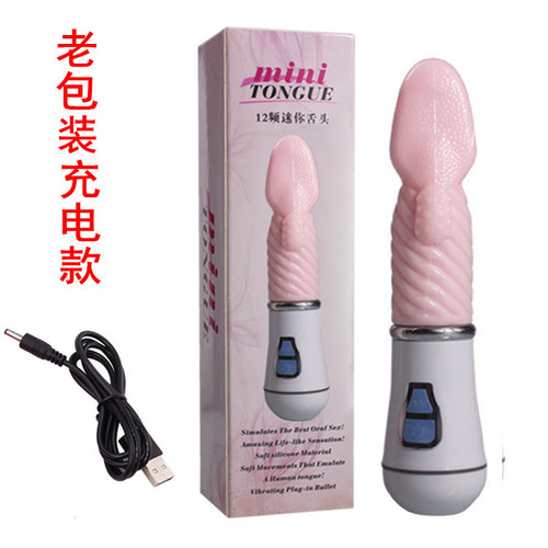 Female electric tongue simulated cunnilingus vibrator licking and sucking vibrating massage stick masturbator electric massager vibrator