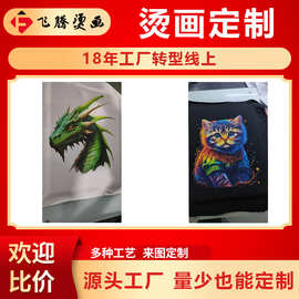 白墨直喷印花烫画图案印刷高弹耐水洗防脱落箱包服装烫热转印标