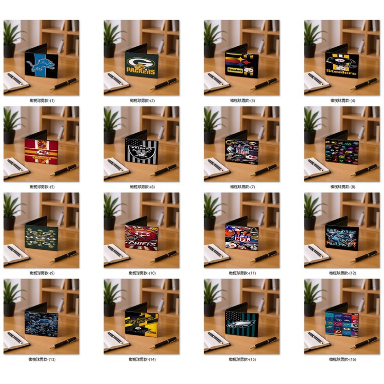 New Cartoon Football Team Wallet, Passport Holder, Makeup Bag, Clutch Bag. Yiwu Factory Can Produce Them According to Your Drawings