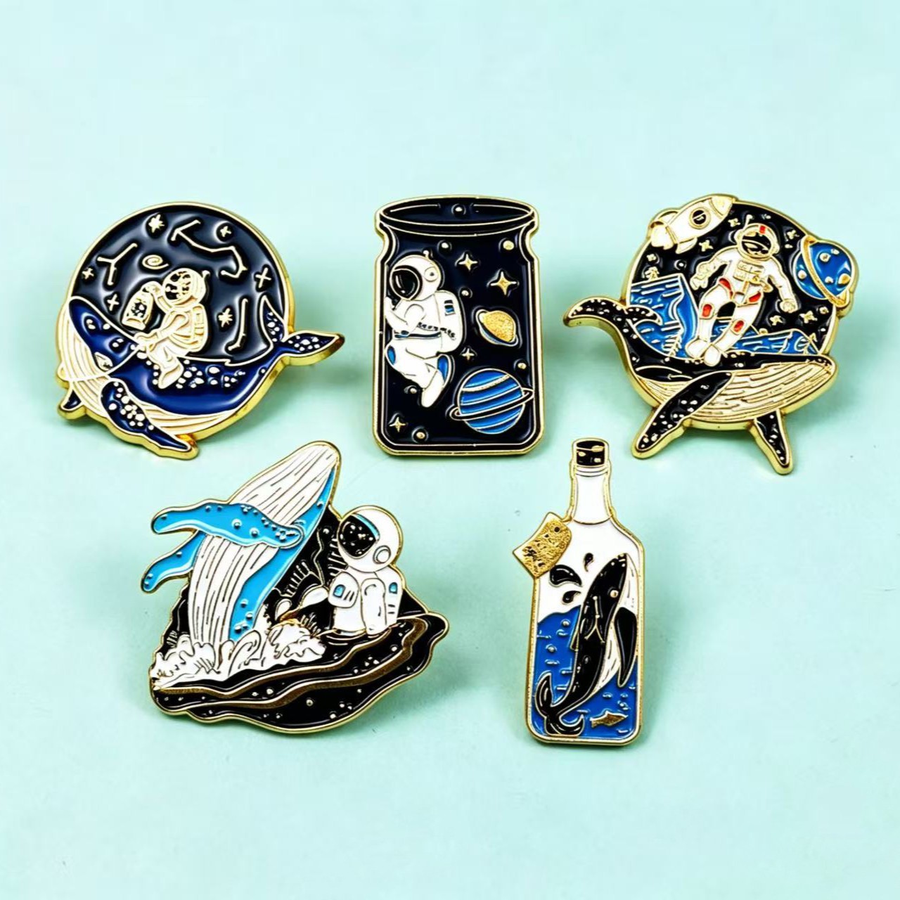 Personalidad transfronteriza Ropa de astronauta Broche Aleación Accesorios decorativos Insignias Moda Hombres y mujeres Accesorios de alfileres de dibujos animados