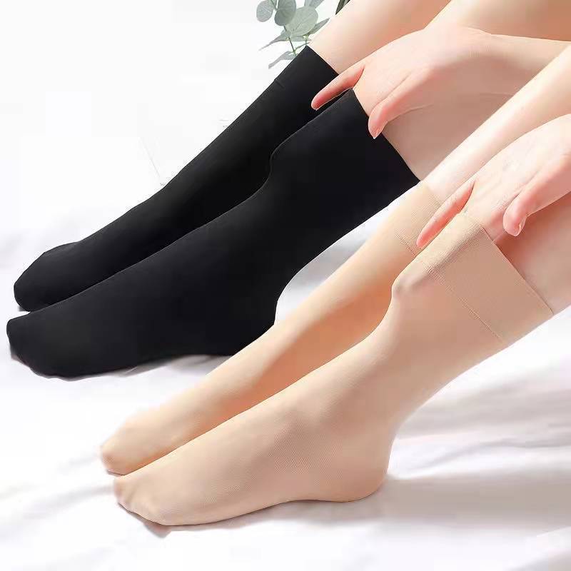 厚いストッキングの女性の靴下のビロードのショートソックスの秋冬のタイプの中筒の耐摩耗性のフックの糸の松の口の中の厚い鋼のストッキング|undefined