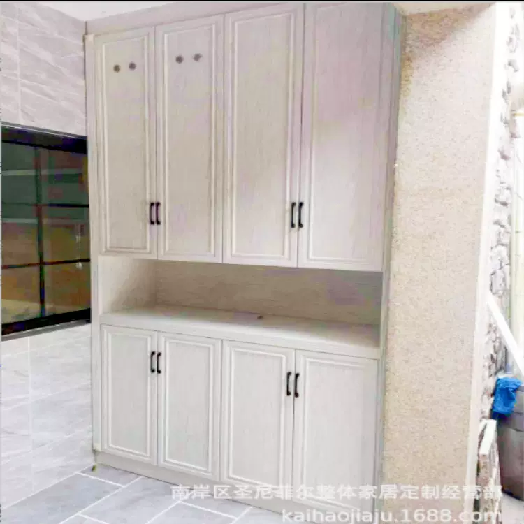 开门 衣柜板式推拉门滑门 地中海滑门衣柜 移门衣柜