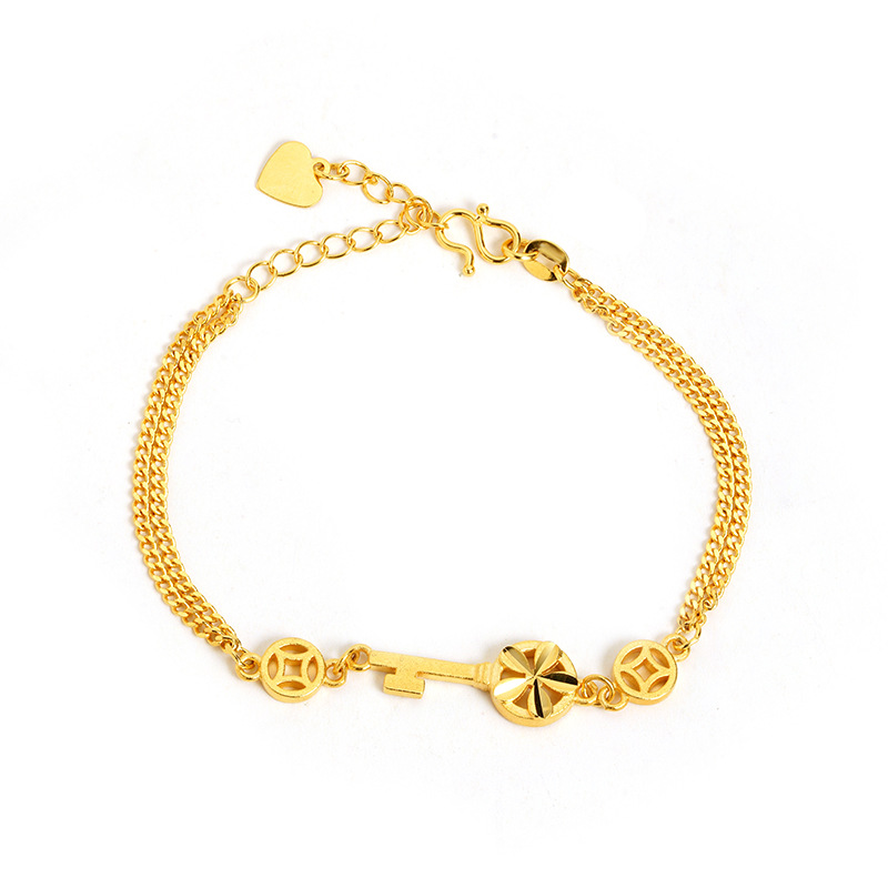 Estilo antiguo arena oro Seiko pulsera clave Moneda de aleación de cobre hueco moneda de cobre sin decoloración durante mucho tiempo al por mayor suministro directo de fábrica