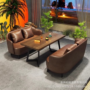 Bar Booth Sofa, Cafe, Western Restaurant, Bar Table, Quiet Bar, Music Bar, Bistro Dining Table and Chair Combination