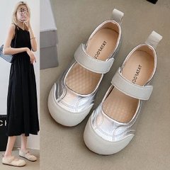 起爆マジックは靴を貼っています。女性は2025年の春と秋の新型カジュアルな柔らかい底の軽やかな浅い口の底のメアリー珍靴を合わせます。
