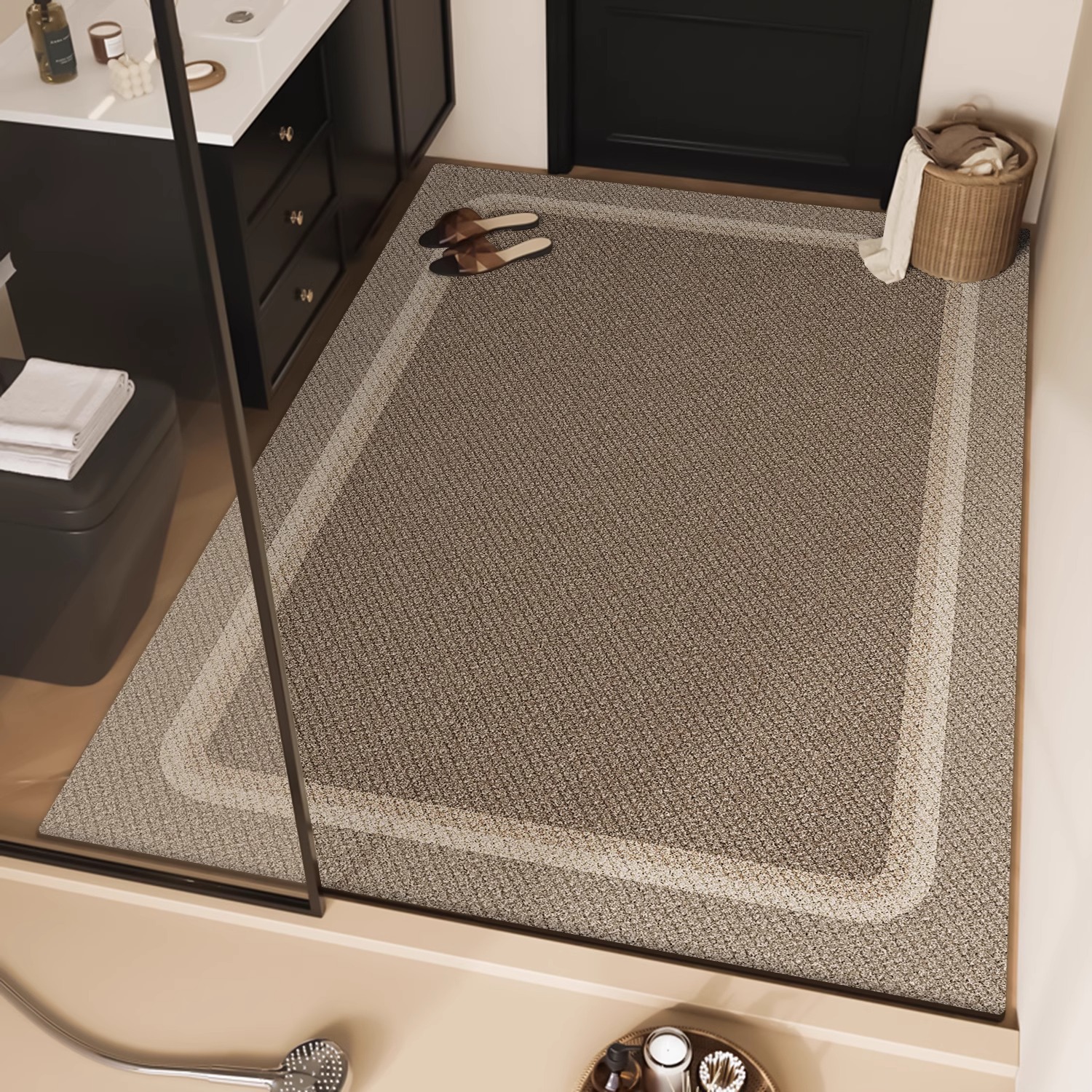 Alfombrillas de baño Alfombrillas de entrada de inodoro antideslizantes y absorbentes de agua