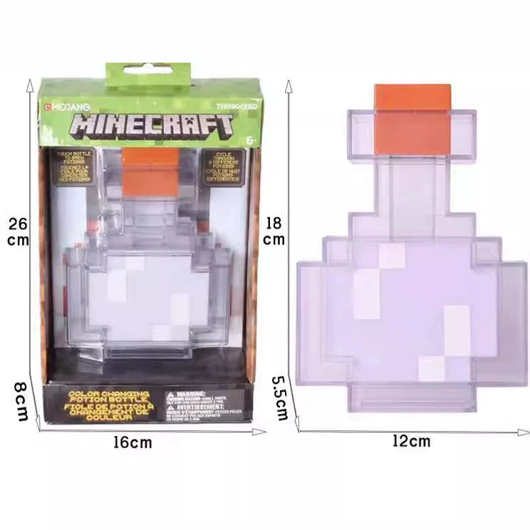 Перезаряжаемый фонарь Minecraft, лампа для добычи алмазов, меняющая цвет, миниатюрная модель для детей