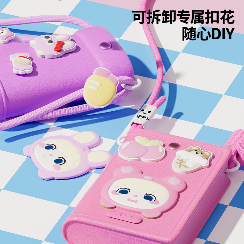 Nuevo bolso de teléfono móvil de silicona de dibujos animados lindo para niños, bolso de almacenamiento a juego, mini bolso de hombro, bolso de mensajero de mano