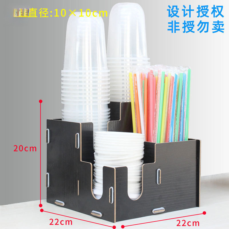 使い捨てカップホルダー紙カップホルダーミルクティーショップカップホルダーデスクトップ収納ラックカップ配置ホンナ|undefined