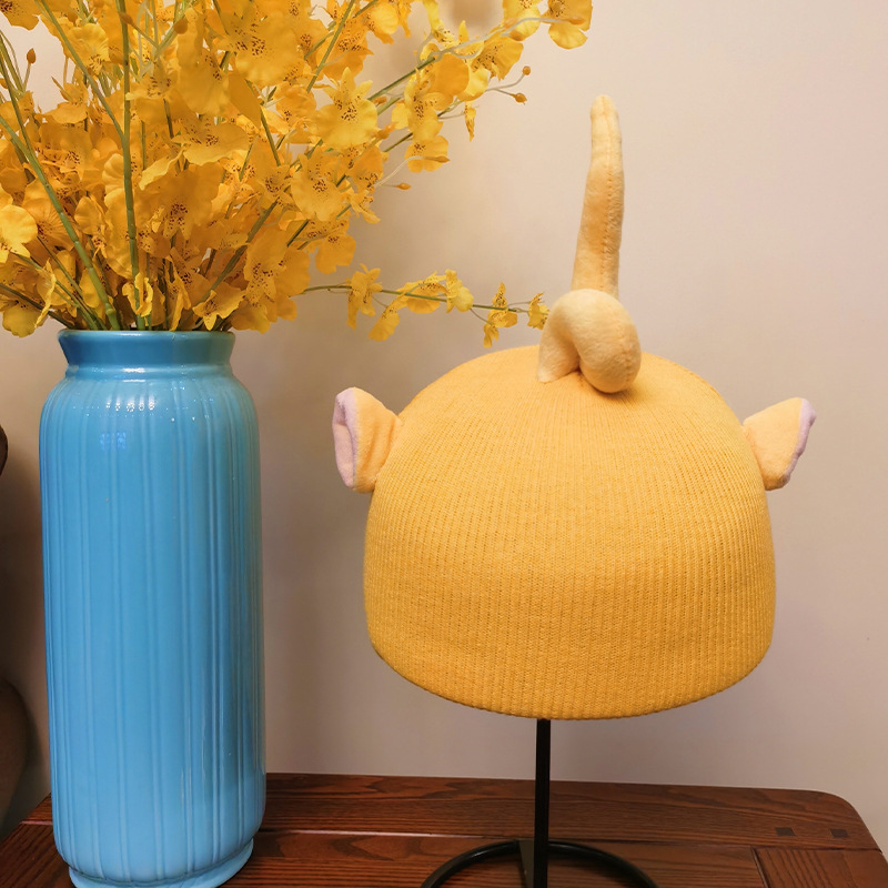 Cubierta de casco de esquí de dibujos animados lindo personalidad cálida placa única cubierta de casco de doble placa bicicleta muñeca cubierta decorativa a prueba de viento