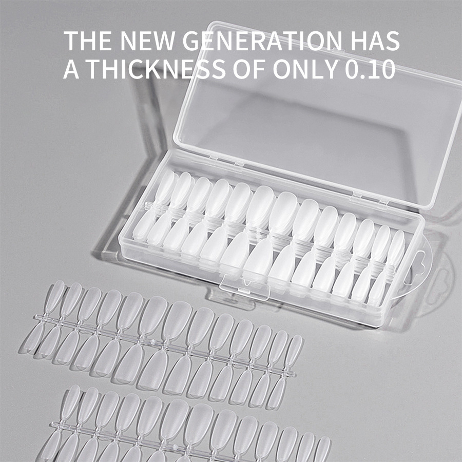 260 piezas transparente esmerilado indoloro molde de uñas de cristal rápido fototerapia extensión pegamento pieza de uñas para el salón de uñas