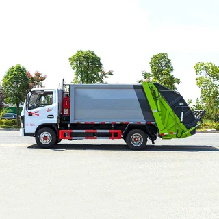 5吨压缩垃圾清运车 带气动密封盖不散臭气 压缩式厢体垃圾装得多
