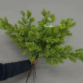 仿真绿植蓬莱松 胖松草婚庆绿植装饰打底白绿色小清新加密大香草
