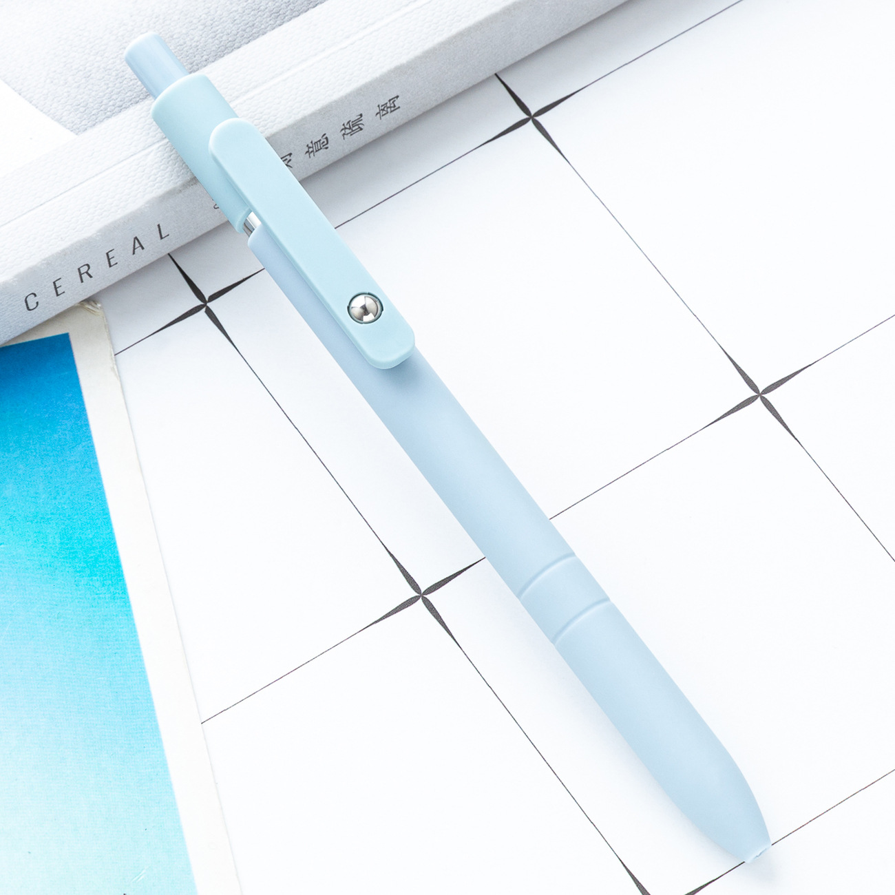 Nuevo bolígrafo neutro de color Morandi puede imprimir logotipo estudiantil papelería bolígrafo de plástico publicitario bolígrafo regalo