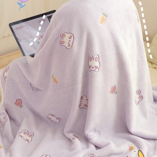Coral velvet nap blanket office summer air conditioning nap cover leg small blanket thin throw summer cool blanket
