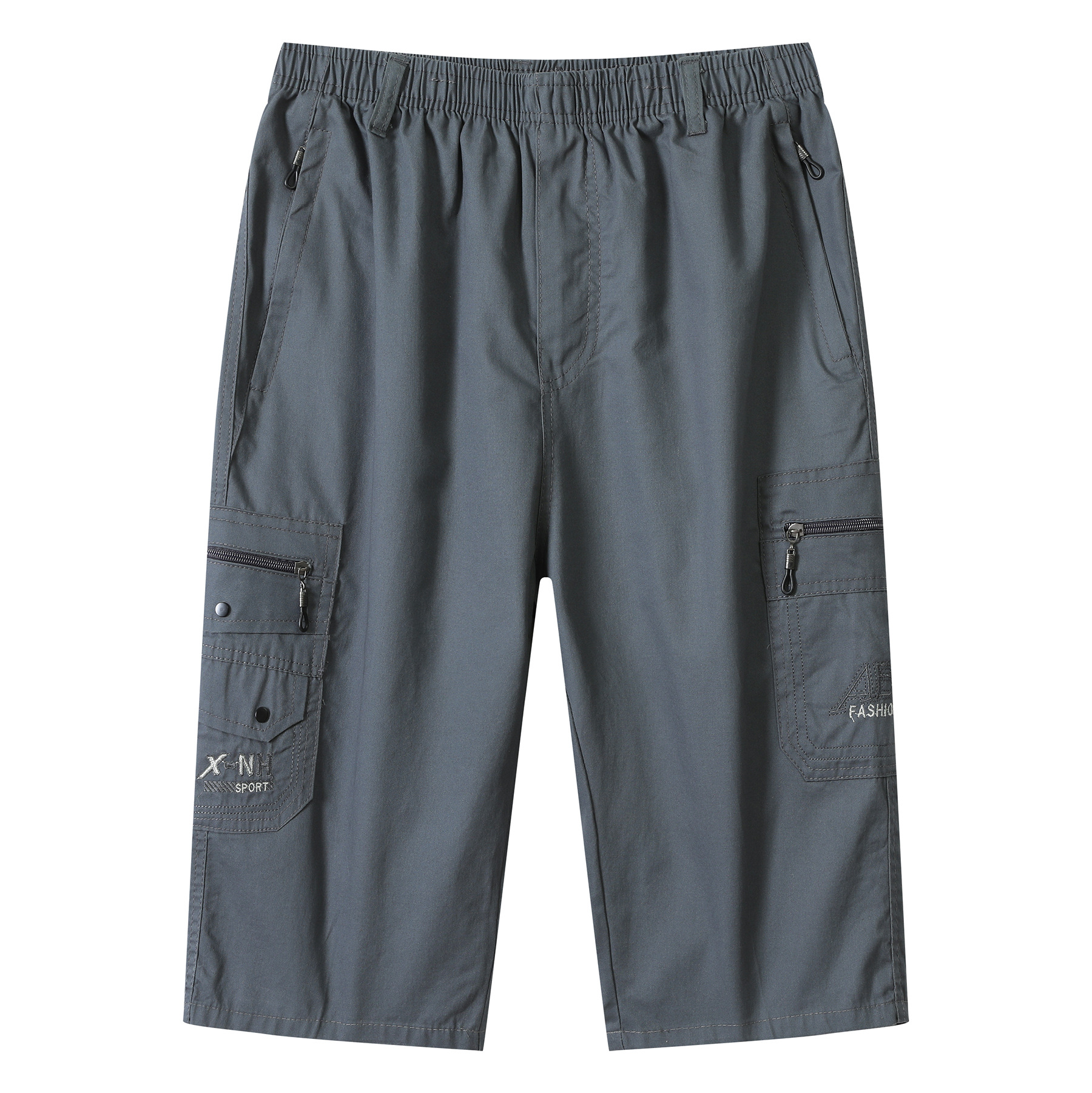 Summer Men's Capri Pants Thin Loose Workwear Shorts Middle-aged and Elderly Dads Wear Pure Cotton Sports Casual Pants