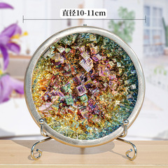 Cross-border bismuth ore cornucopia ornaments, natural mineral bismuth ore bowls with edges, bismuth crystals, colorful bismuth ore specimen ornaments