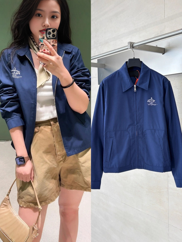 天花板品质25S秋潮牌新款P家撞色印花徽标夹克外套男女明星同款潮|undefined