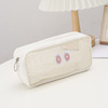 Cute funny capacious pencil case, stationery for elementary school students, brand handheld storage bag, big eyes