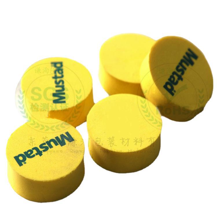 厂家异形eva制品 eva泡棉 eva印刷制品 黄色泡棉圆形脚垫