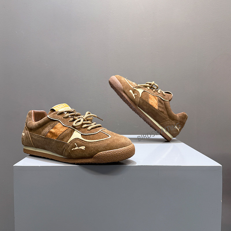 DeXun shoes 2025 autumn and winter new men's shoes, trendy, fashionable, casual, color-blocked, lightweight, fleece-lined, warm men's sneakers