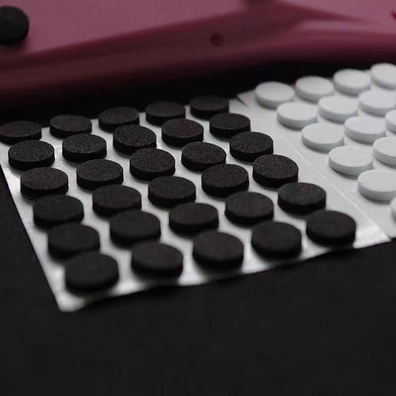 自粘eva脚垫 家具防滑黑色圆形海绵垫片玩具底座网格胶垫