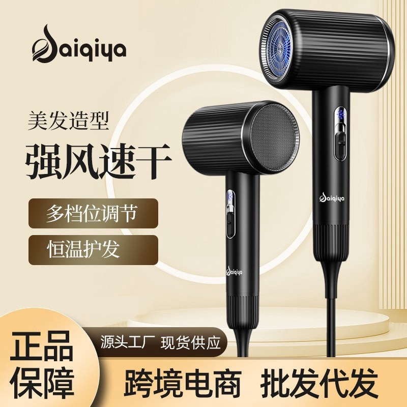 Fuente de secador de pelo, fábrica al por mayor, gran viento para el hogar, luz azul, temperatura constante, cuidado del cabello, secador de pelo de alta potencia para hoteles