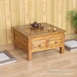 老榆木日式榻榻米茶几实木飘窗桌实木客厅炕桌炕几简约茶桌喝茶矮