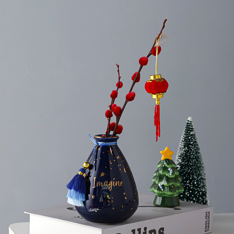 Nórdico minimalista inswind cerámica flor seca flor flor floral vase creativo para el hogar romántico decoración para el hogar decoración suave