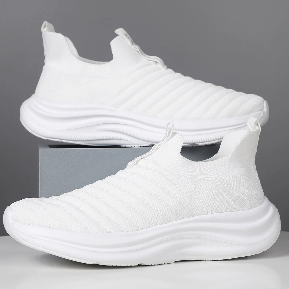 Новая мягкая подошва мягкая лапша один педаль холодная липкая обувь для ходьбы среднего и пожилого возраста дышащая и удобная дикая сетчатая обувь повседневная мужская обувь