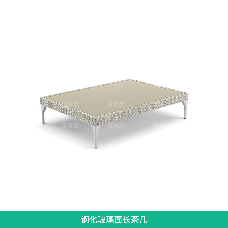 Conjunto de sofás para exteriores, muebles de esquina para patio o balcón, sofá de ratán para terraza de villa o solárium.
