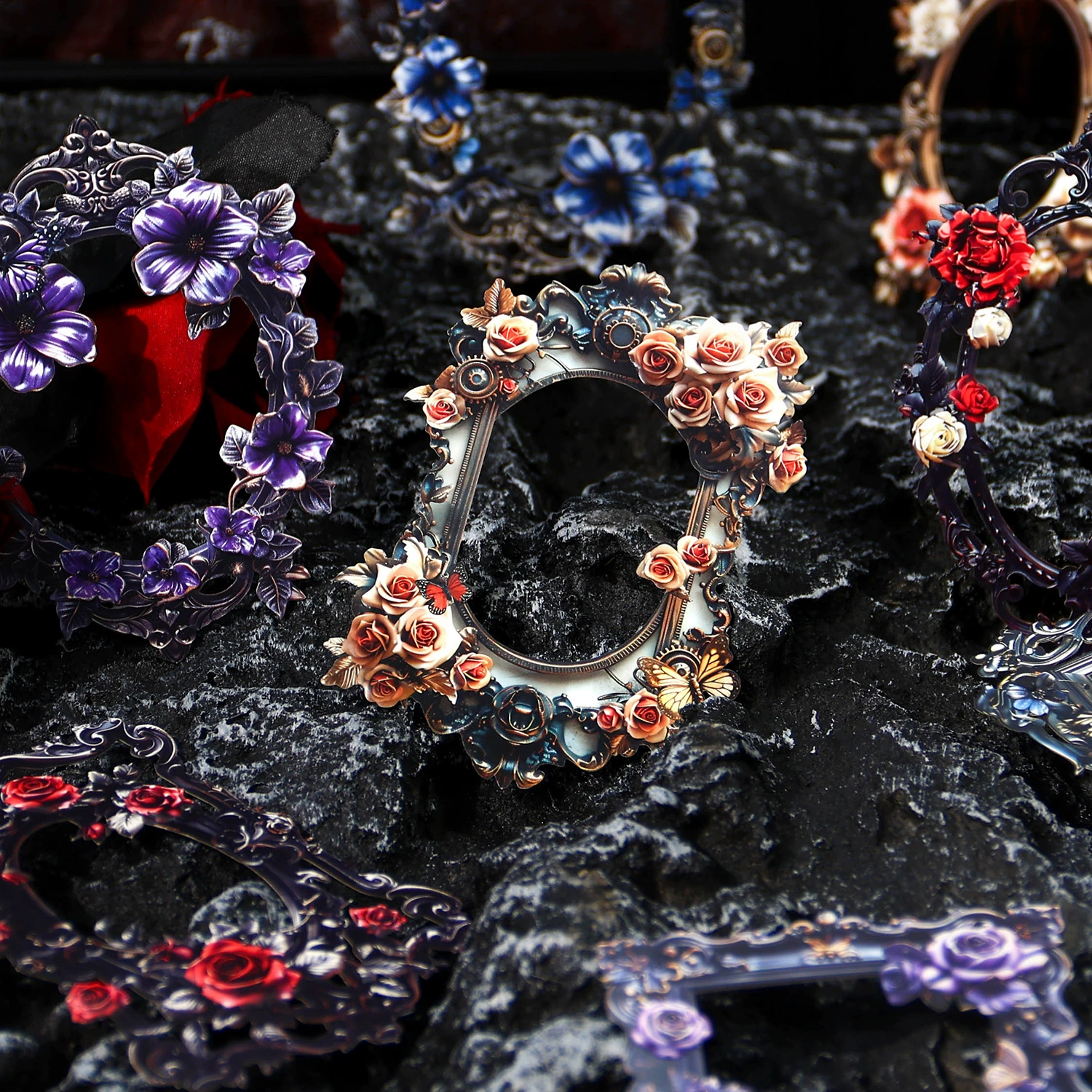 Трансграничная древняя лесная готика время серии темный ретро ручной счет с рельефными полыми рамками материала коллаж украшения