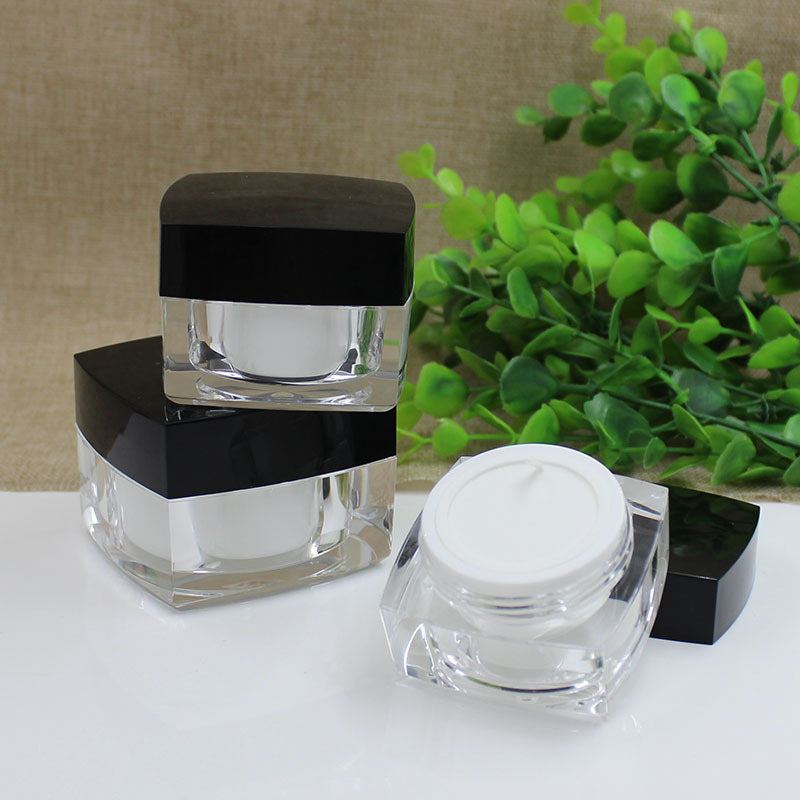 15g30g四方亚克力瓶50g膏霜瓶面霜眼霜瓶化妆品分装空瓶 包装瓶子