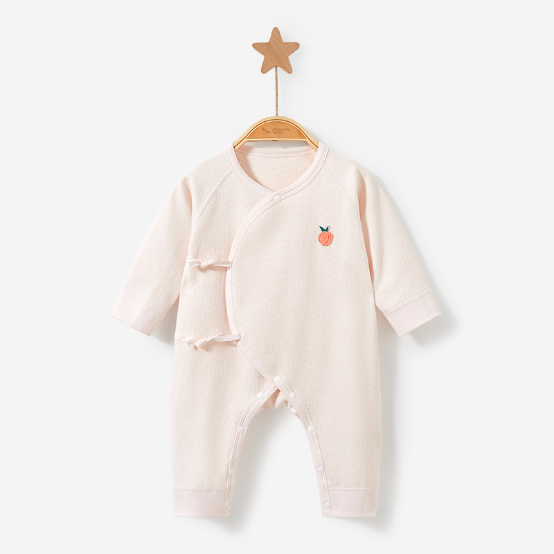 Ropa de bebé recién nacido Primavera, Otoño e Invierno bebé recién nacido monje tocando fondo cálido otoño mameluco masculino y femenino bebé mono