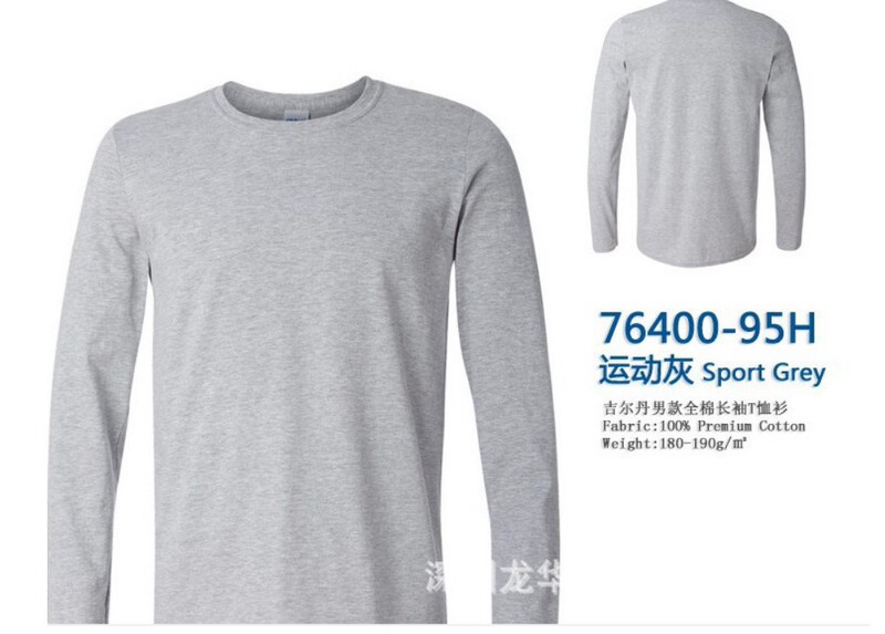 Gildan Gildan 76400 pure cotton solid color blank long sleeve Jidan round neck T-shirt Gildan Gildan 76400 pure cotton solid color blank long sleeve Jidan round neck T-shirt