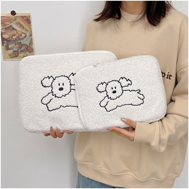 Sleeve Bag Korean-style Cute Embroidered Small Animal Plush ipad Tablet Protective Cover 11-inch Laptop Bag