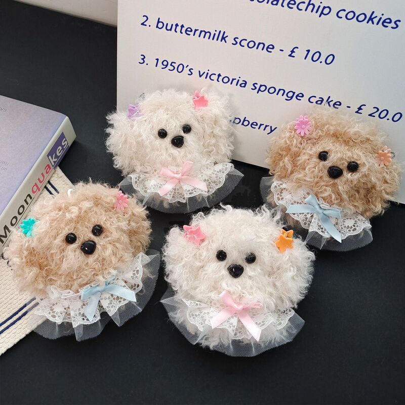 Original Cartoon Teddy Curly Doll Doll Milk Cute Lace Skirt Dog Girl Bag Pendant Accessories Original Cartoon Teddy Curly Doll Doll Milk Cute Lace Skirt Dog Girl Bag Pendant Accessories