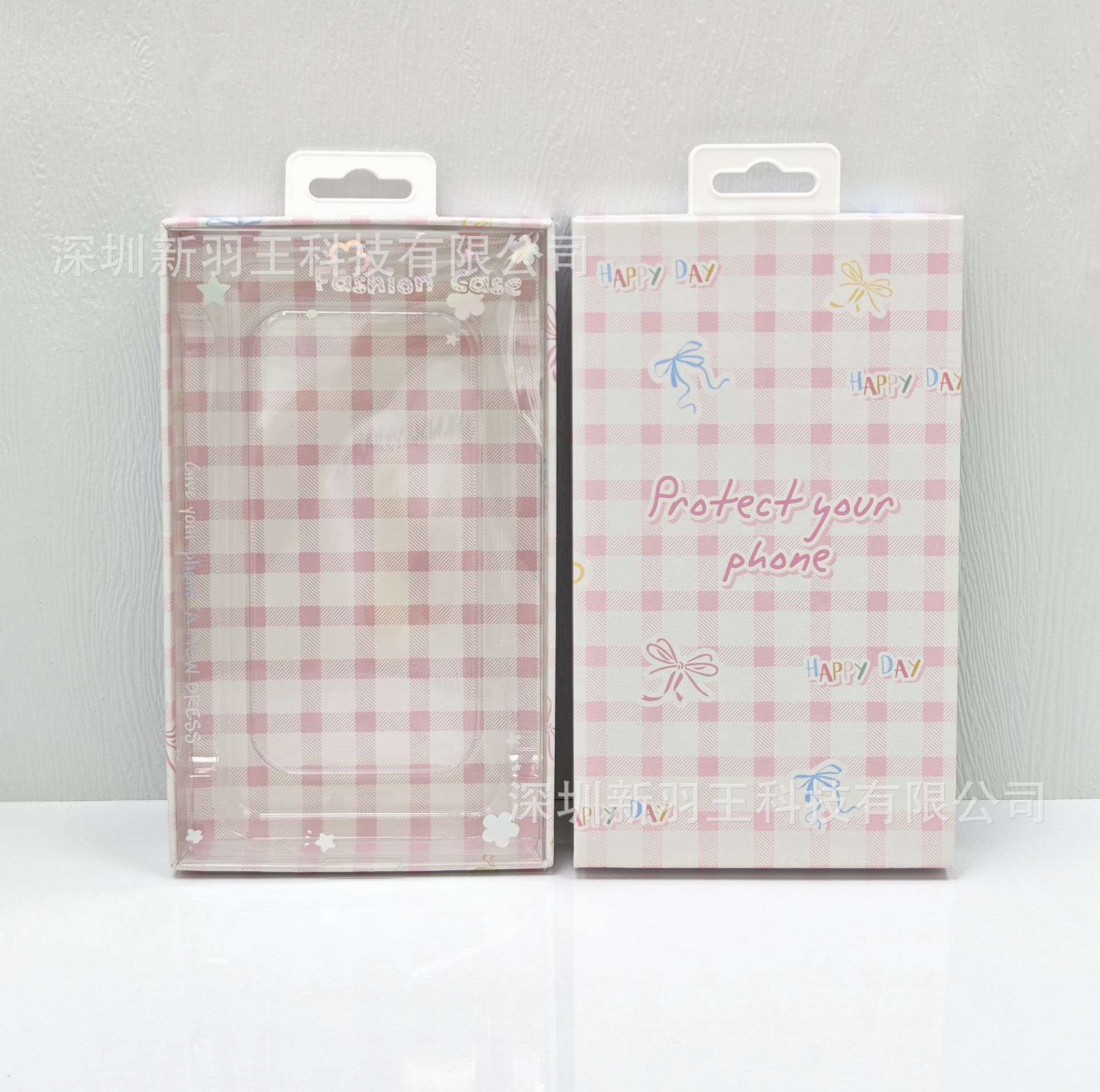 체크무늬 파우더(188*110*20) mm + 두꺼워진 투명 블리스터