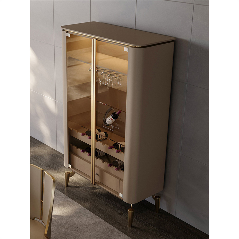 Postmodern light luxury high wine cabinet simple Italian high-end…