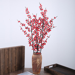 仿真北美大冬青仿真紅果仿真發財果婚慶喜慶裝飾黑杆冬青十叉冬青