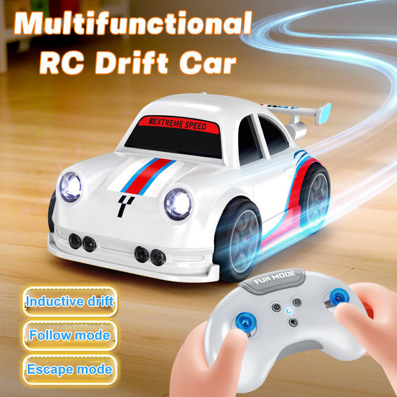 Inducción transfronteriza rc coche de control remoto Amazon inteligente de doble modo de dibujos animados coche eléctrico 4WD juguetes para niños