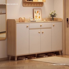 实木鞋柜家用门口2025新款入户储物柜楼道室内入户玄关柜一体鞋架
