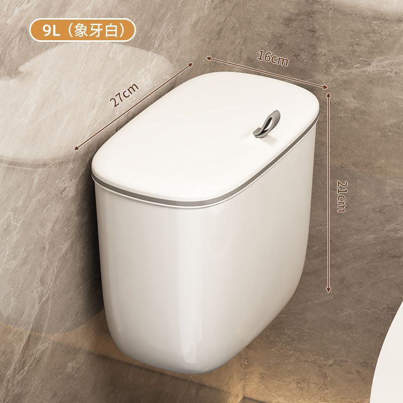 contenedor de basura colgado en la pared con cubierta, inodoro con hendidura colgada en la pared, cesta de papel colgada en la pared, cubo de almacenamiento de residuos de cocina doméstica