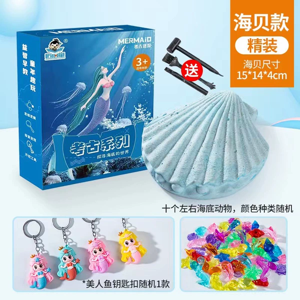 Mermaid shell style hardcover (color box+tool three -piece set)