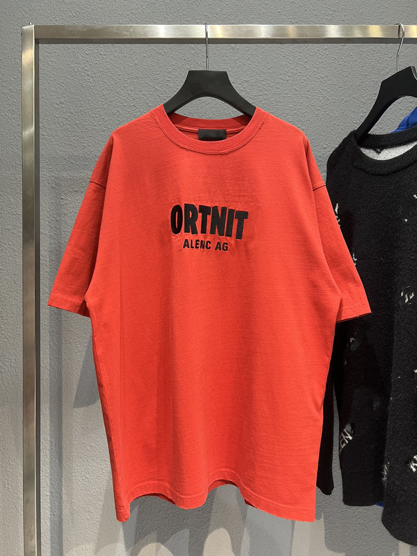 High-End Trendy B-Brand Fortnite T-Shirt, Custom-Woven and Dyed Pure Cotton, Thick and Soft Texture, Couple's Matching T-Shirt